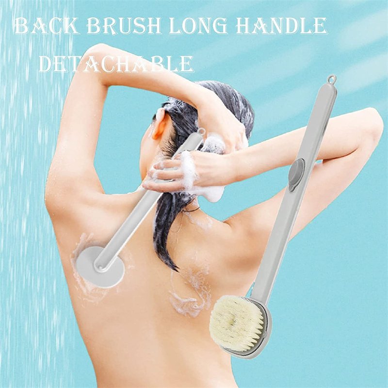Dual-purpose Shower Brush Multifunctional Detachable Bath Brush Back Body Bath Shower Sponge Scrubber Brushes With Handle Massager Bathroom Brush Gadgets - Image 8
