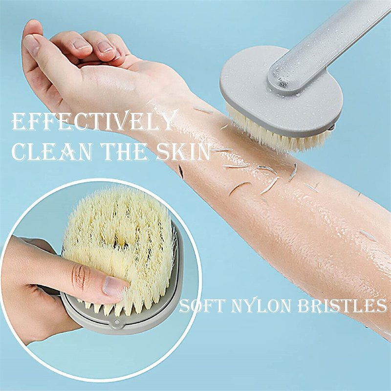 Dual-purpose Shower Brush Multifunctional Detachable Bath Brush Back Body Bath Shower Sponge Scrubber Brushes With Handle Massager Bathroom Brush Gadgets - Image 7