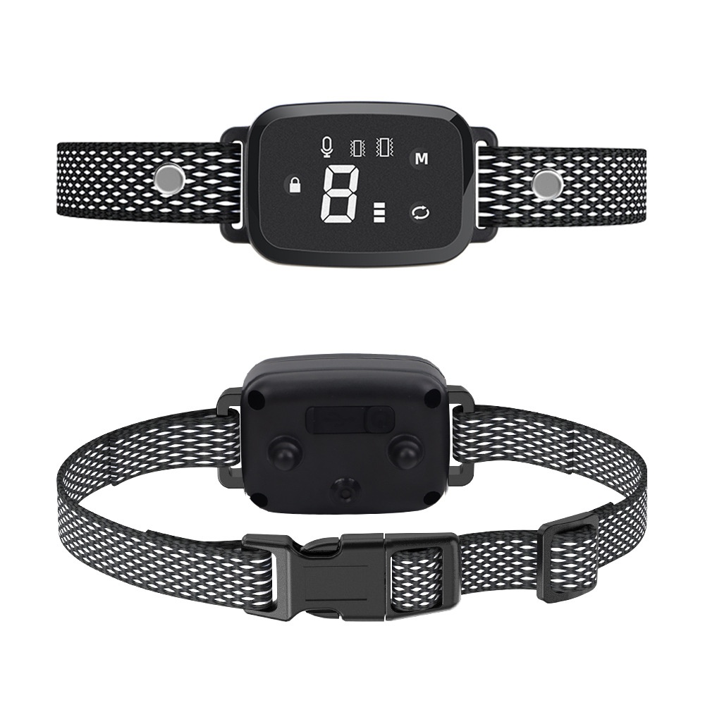 Digital Display Touch-Control Waterproof Pet Collar Anti-Bark Device