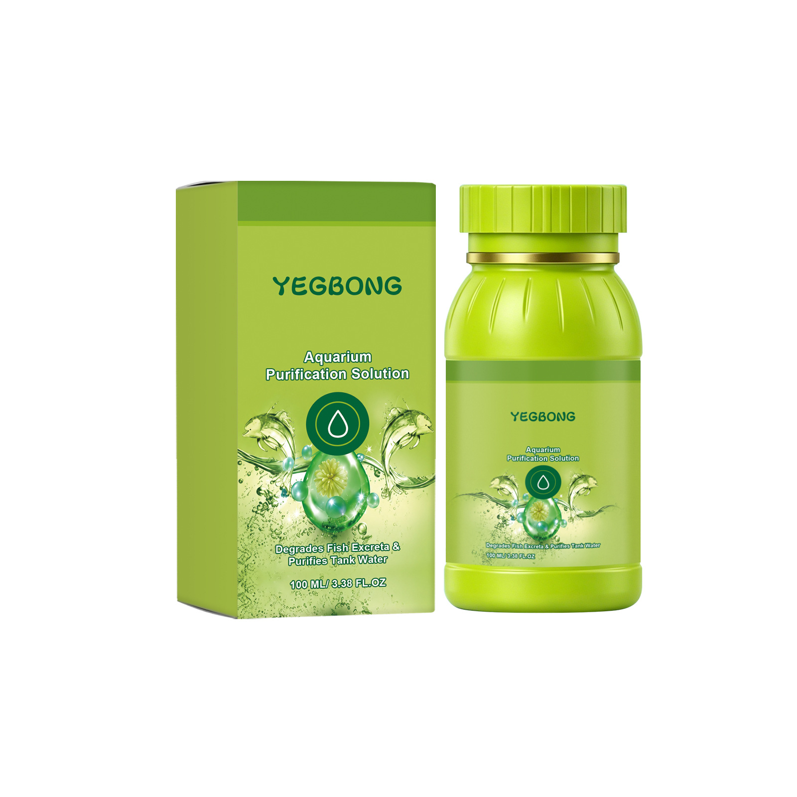 Yegbong Aquarium Purifying Liquid Fish Tank Water Quality Cleaning And Improvement Solution For Cloudy Water Daily Portable Maintenance Liquid