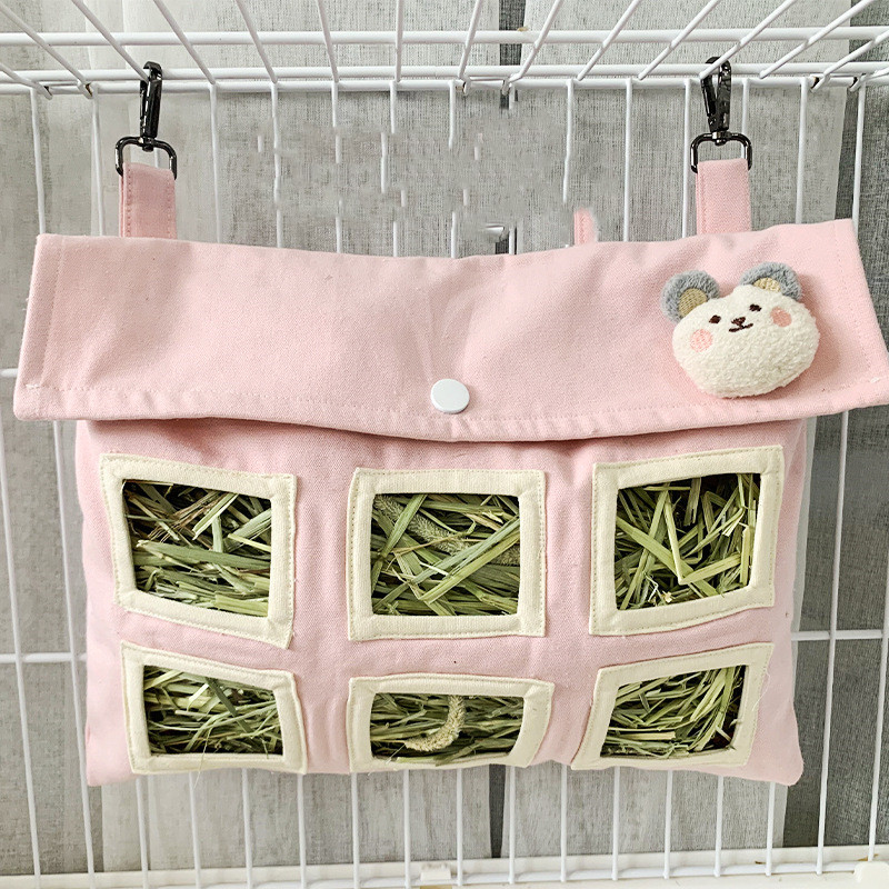 Rabbit Large Capacity Canvas Straw Bag - Image 2