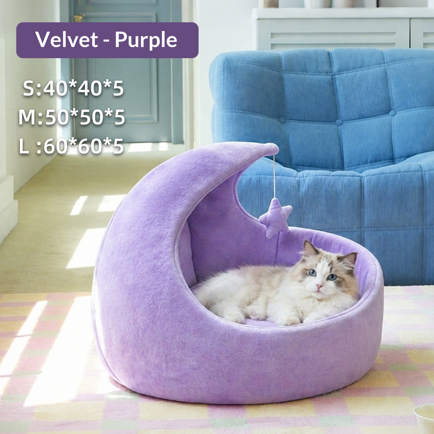 Cross-Border Starry Sky Moon Cat Bed - Image 3
