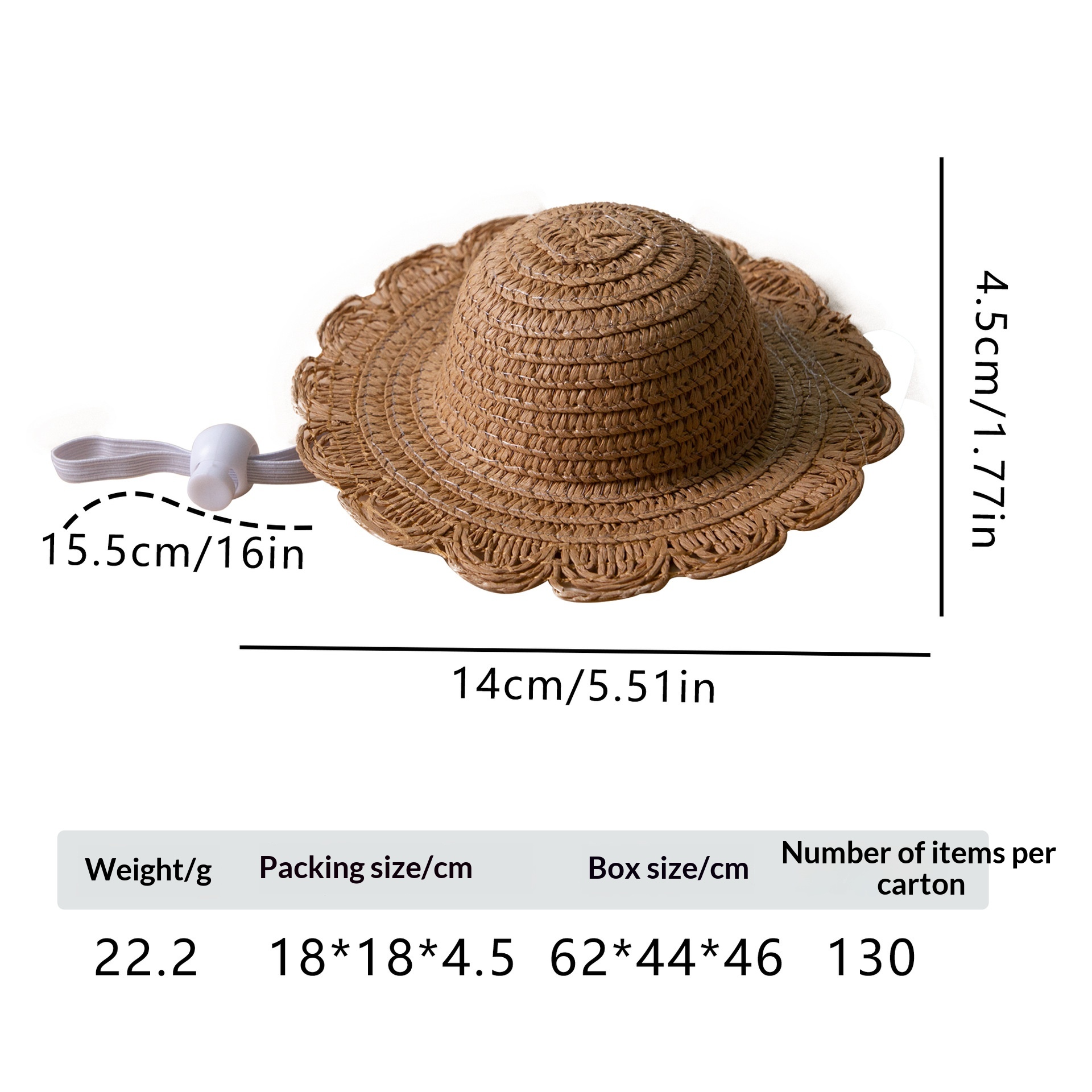 Pet Sunshade Cat Sun Protection Mini Straw Hat