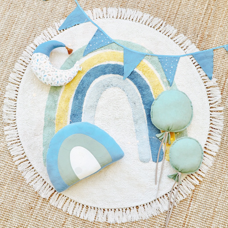 Children's Room Round Tassel Carpet