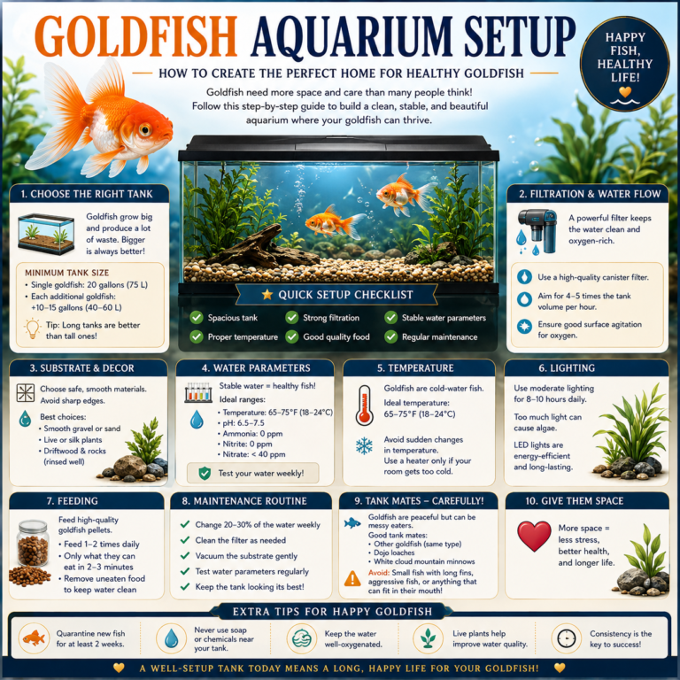 🦋 Goldfish Aquarium Setup: How to Create the Perfect Home for Healthy Goldfish