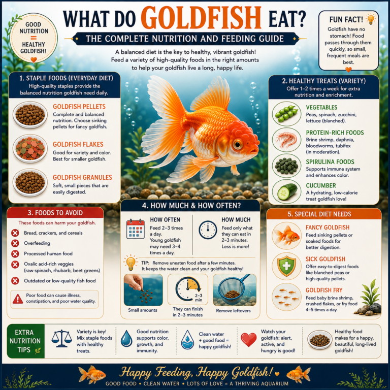 🦋  What Do Goldfish Eat? The Complete Nutrition and Feeding Guide