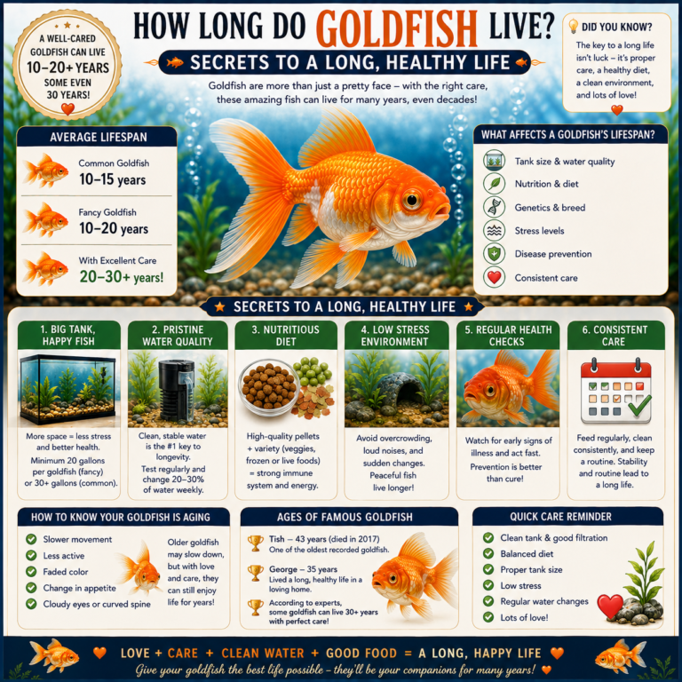 🦋  How Long Do Goldfish Live? Secrets to a Long, Healthy Life