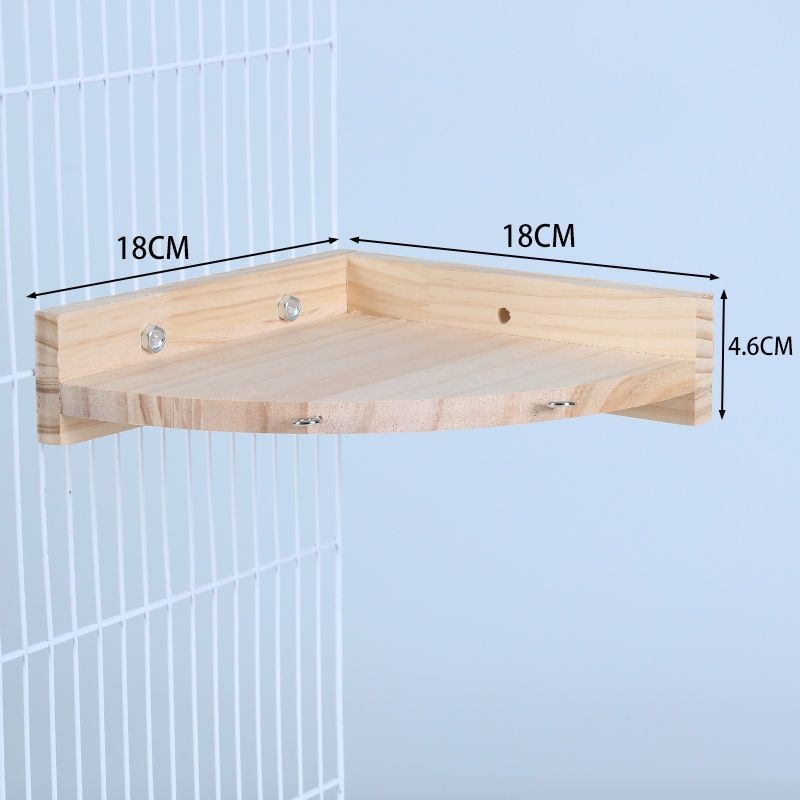 Climbing And Playing Bird Cage Accessories Toy Solid Wood Jumping Platform Standing Board - Image 7