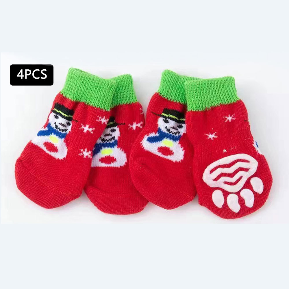 Christmas Pet Dog Socks Santa Claus Elk - Image 3