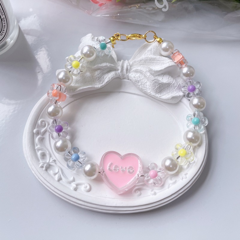 Cute Flower Beaded Necklace For Pet Cats - Image 4