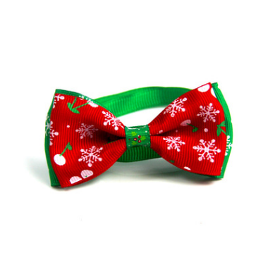 1 Pieces Cute Christmas Pet Supplies Handmade Ribbon Dog Bow Ties 8 Colors Cat Neck Tie Dog Accessories - Image 5