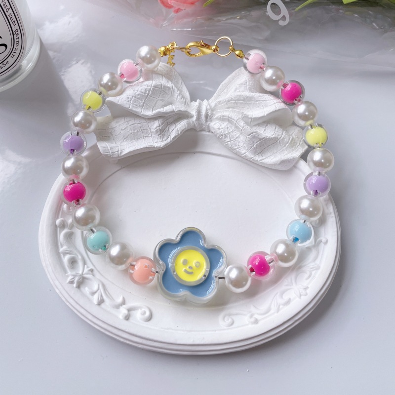 Cute Flower Beaded Necklace For Pet Cats - Image 3