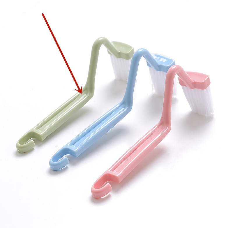 Curved Toilet Brush Gap Cleaning Tool Bathroom Accessory Long Handle Wall Mounted Toilet Soft Bristle Brush Plastic Durable - Image 2