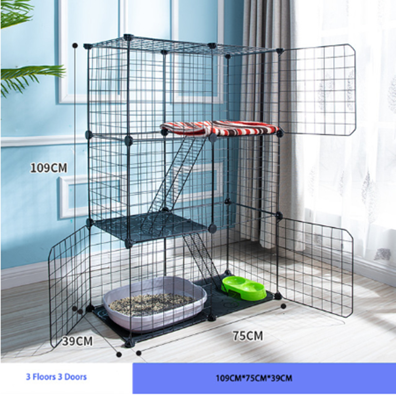 Creative DIY Assembling Pet Wire Fence Indoor Cat Cage - Image 2