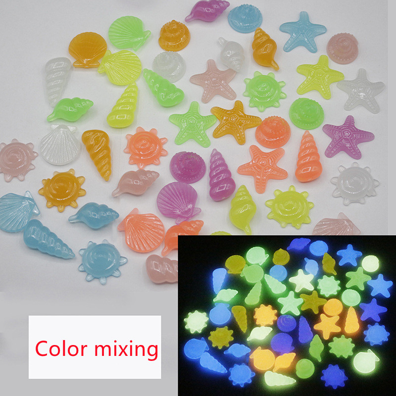 Garden aquarium aquarium luminous stone Artificial fluorite fluorescent luminous pebbles - Image 5