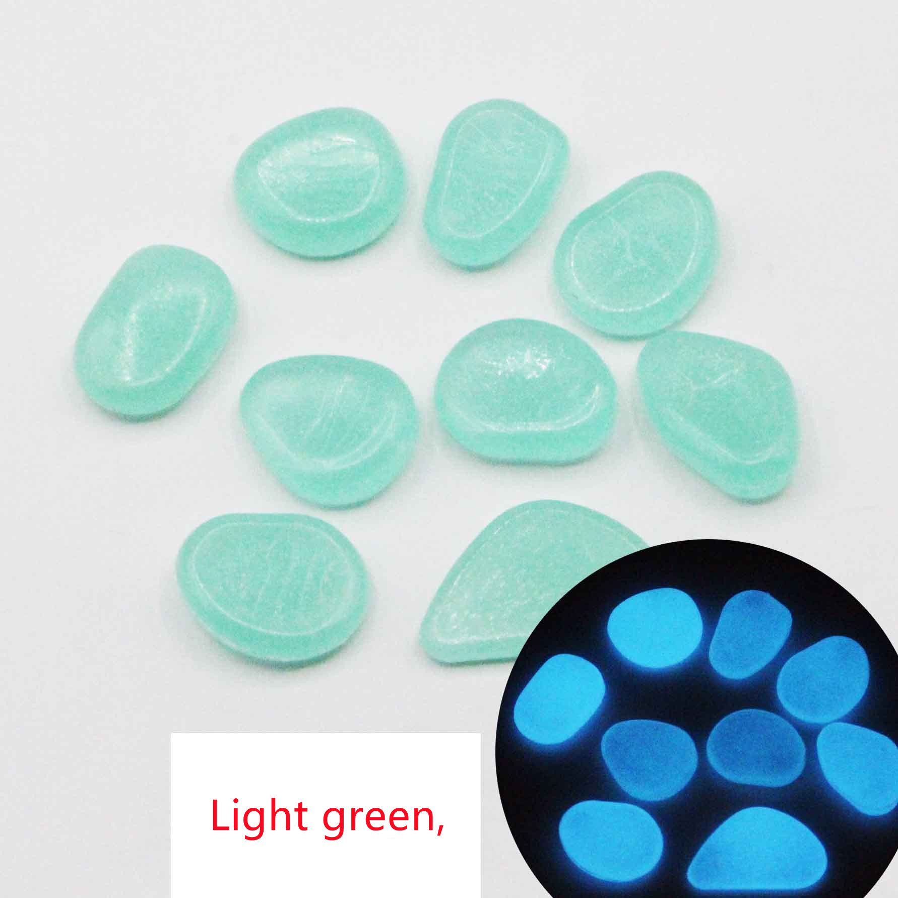 Garden aquarium aquarium luminous stone Artificial fluorite fluorescent luminous pebbles - Image 7