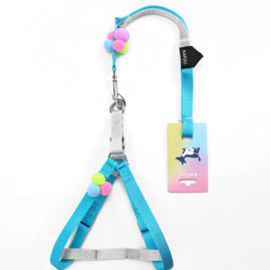 Colorful Fluffy Ball Cat Traction Rope Small And Medium-Sized Dog Chest Harness Dog Walking Rope Cat Rope