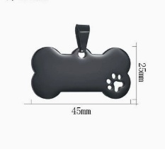 DIY Stainless Steel Hang Tag With Hollowed-out Paw Print And Bone Design - Image 3