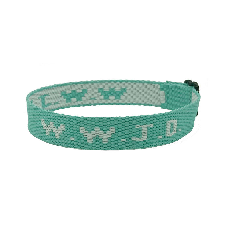 Jacquard Printed Wrist Strap Bracelet Ribbon Unisex WWJD Bracelet Adjustable Bracelet - Image 4