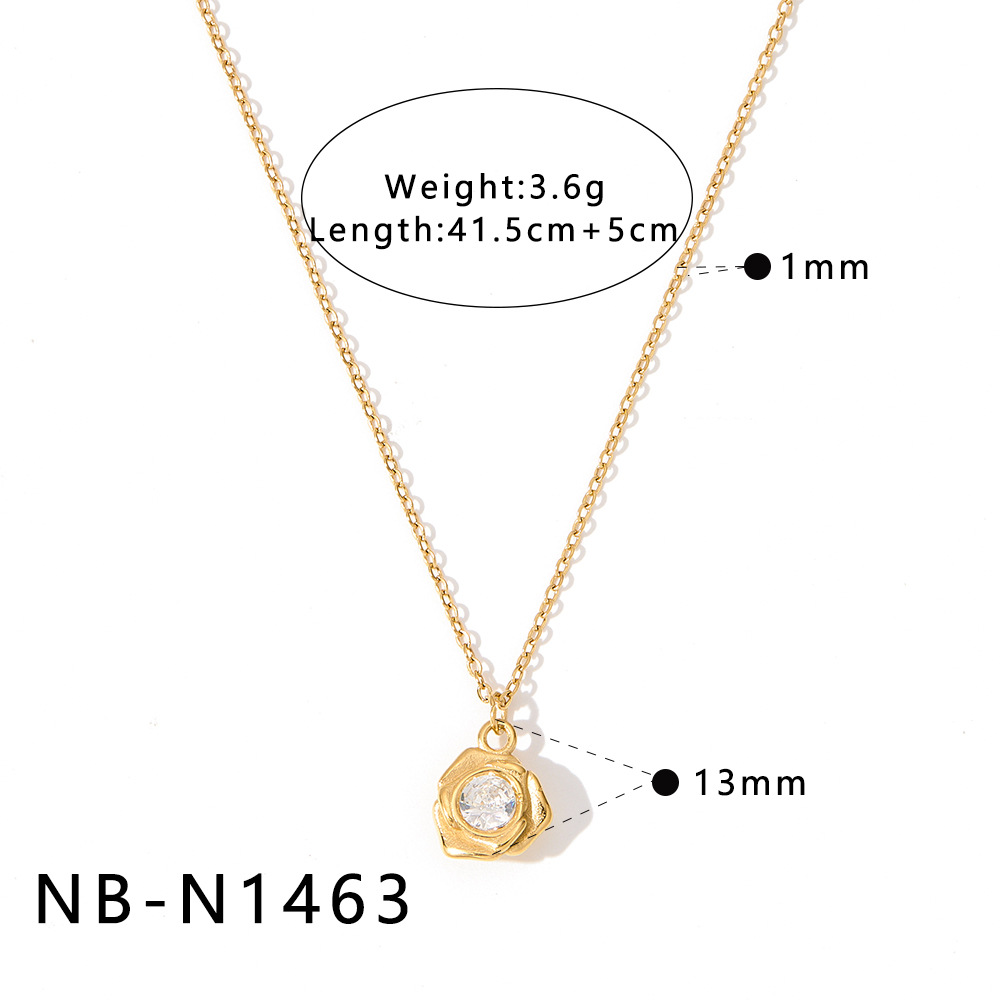 Cross-border Best-Selling Stainless Steel Flower Necklace - Image 4