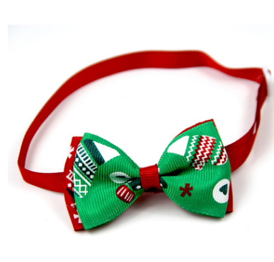 1 Pieces Cute Christmas Pet Supplies Handmade Ribbon Dog Bow Ties 8 Colors Cat Neck Tie Dog Accessories - Image 6