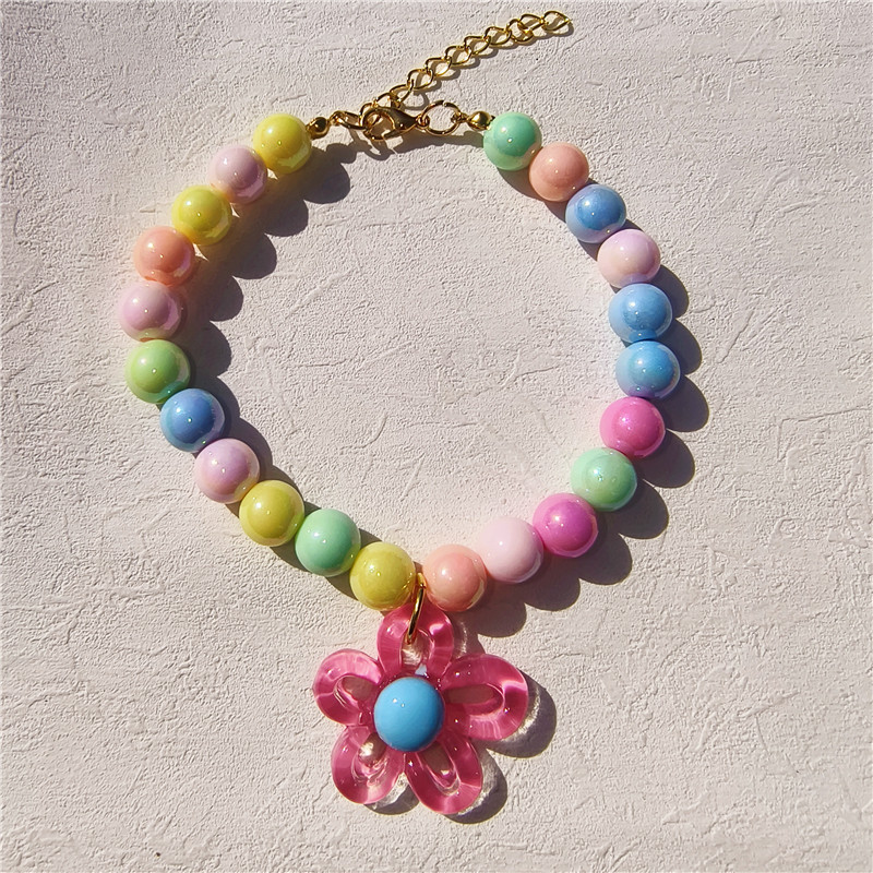 Handmade Colorful Beaded Pet Necklace - Image 6