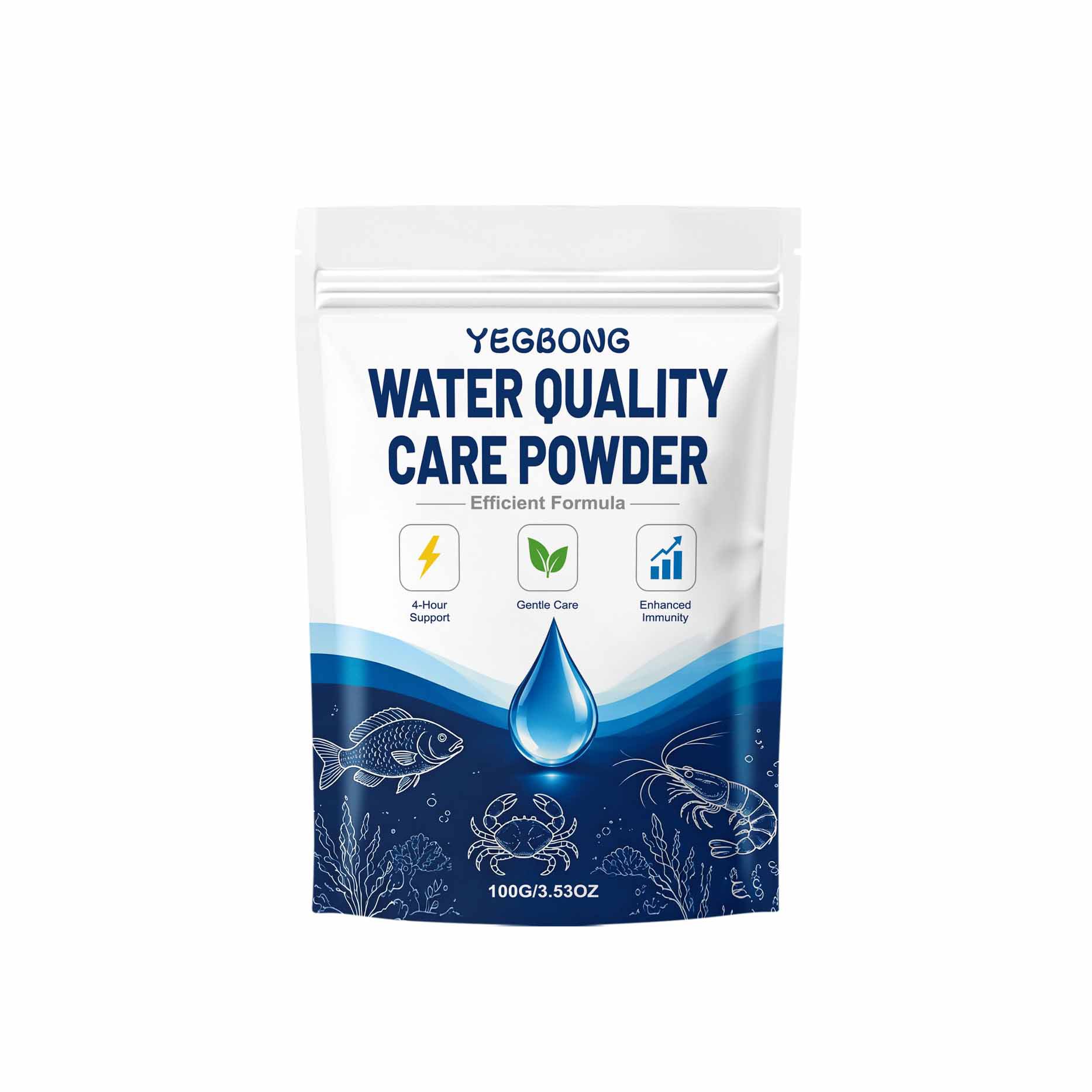 Yegbong Water Quality Care Powder Gently Purifies Aquariums, Outdoor Ponds, And Water Features, Making Them Clear And Bright For Daily Maintenance