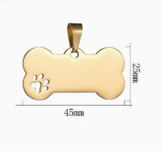 DIY Stainless Steel Hang Tag With Hollowed-out Paw Print And Bone Design - Image 5
