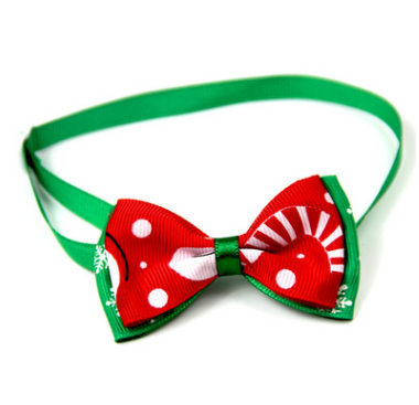 1 Pieces Cute Christmas Pet Supplies Handmade Ribbon Dog Bow Ties 8 Colors Cat Neck Tie Dog Accessories - Image 4