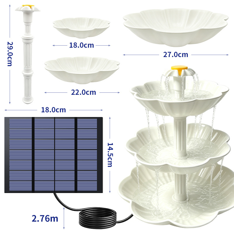 Solar-Powered Garden Pond Landscape Decorative Fountain
