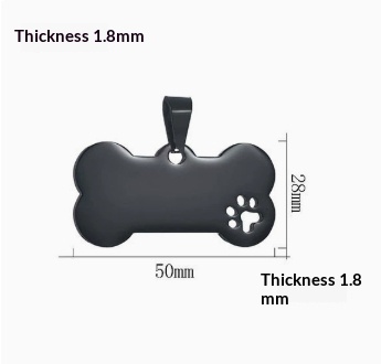 DIY Stainless Steel Hang Tag With Hollowed-out Paw Print And Bone Design - Image 4