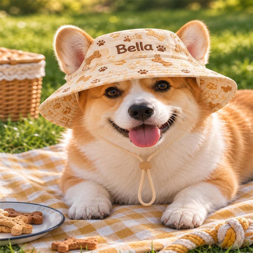 New Quilted Polyester Pet Hat - Image 3