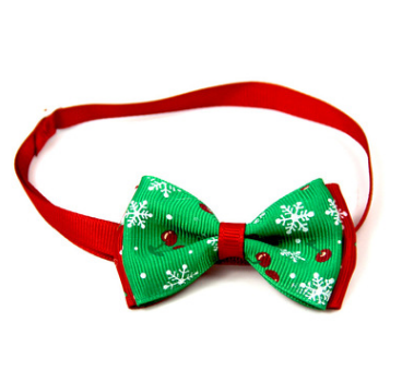 1 Pieces Cute Christmas Pet Supplies Handmade Ribbon Dog Bow Ties 8 Colors Cat Neck Tie Dog Accessories - Image 3