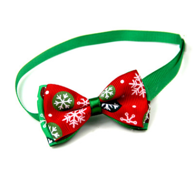1 Pieces Cute Christmas Pet Supplies Handmade Ribbon Dog Bow Ties 8 Colors Cat Neck Tie Dog Accessories - Image 2
