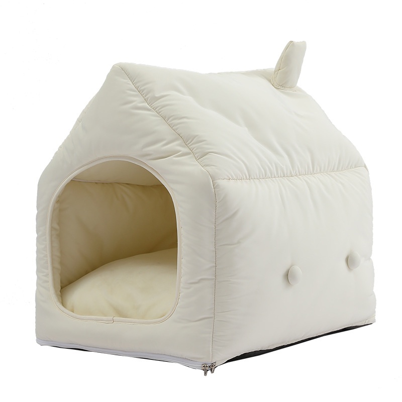 Folding Small Tent Winter Warm Kennel Cat Mat Detachable