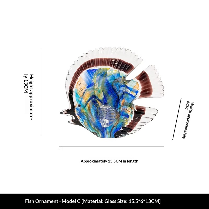 Glass Fish Ornament For The Living Room Or Entryway Home Decor Piece - Image 3