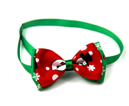 1 Pieces Cute Christmas Pet Supplies Handmade Ribbon Dog Bow Ties 8 Colors Cat Neck Tie Dog Accessories - Image 7