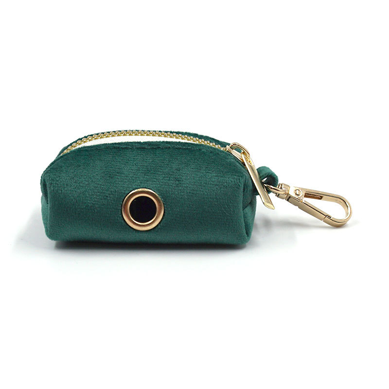 Green Velvet Dog Collar Dog Leash Pet Collar - Image 4
