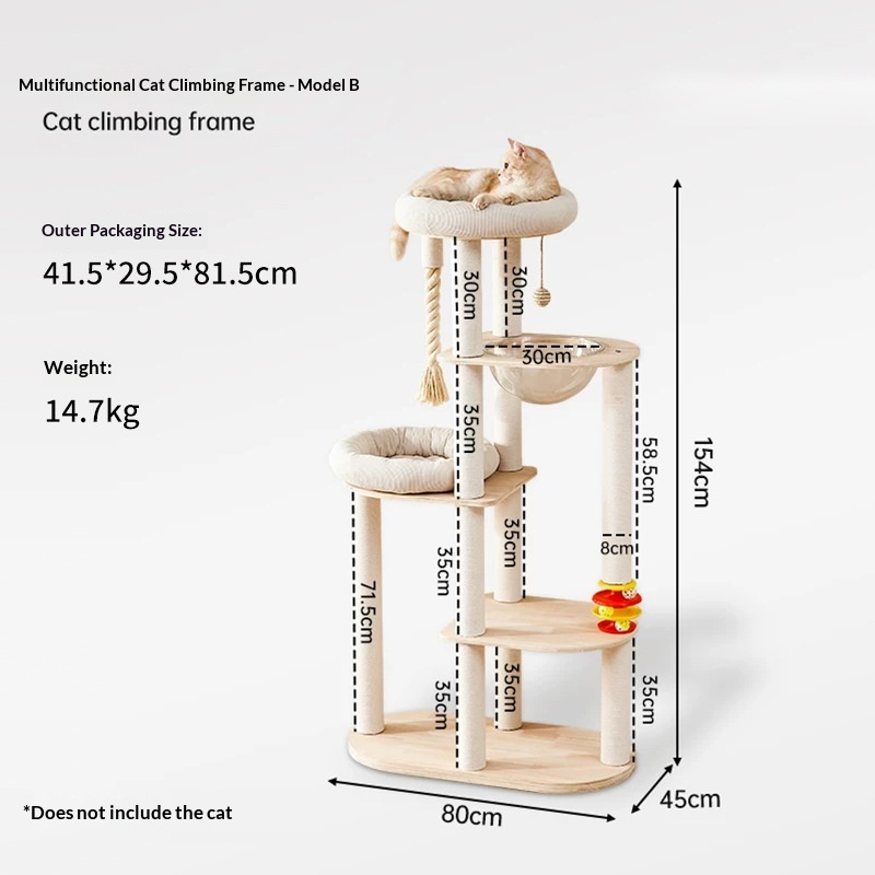 Personalized Integrated Cat House Climbing Frame - Image 2
