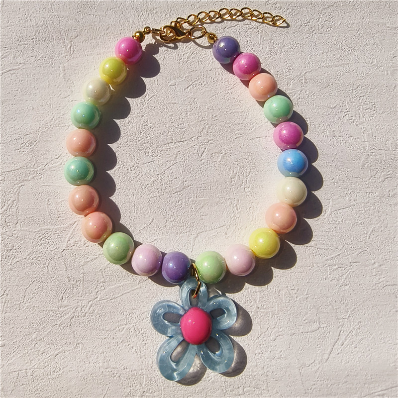 Handmade Colorful Beaded Pet Necklace - Image 4