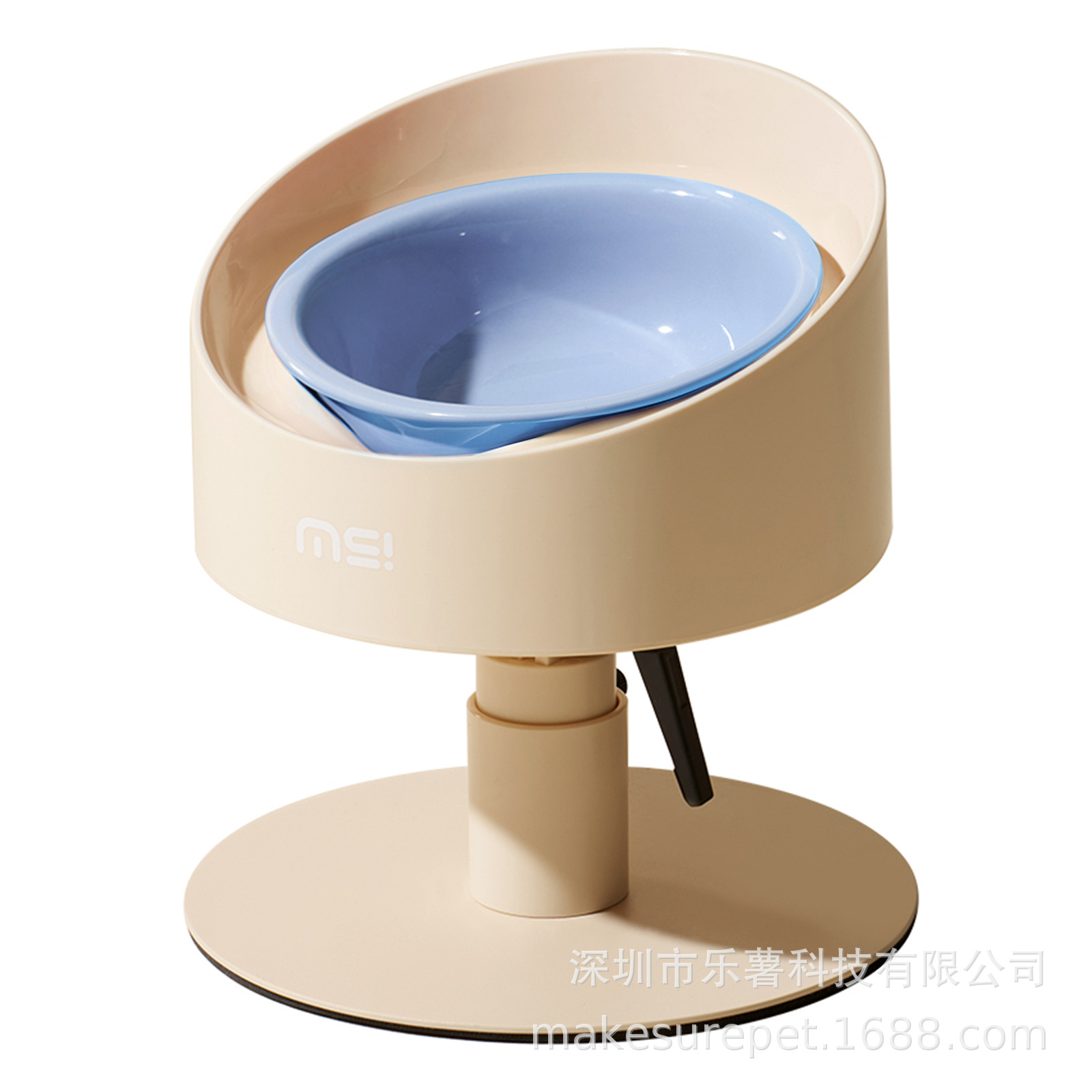 Mochi Sunflower Cat Bowl Ceramic Neck-Support Adjustable For Pets - Image 6