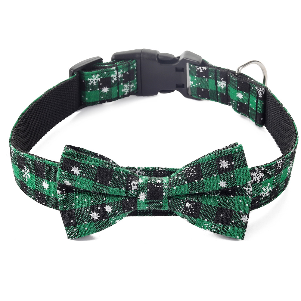 Christmas snowflake red bow collar - Image 3