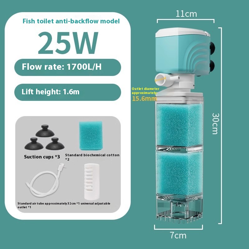 Anti-backflow Filter Aerating Fish Tank Built-in Filter - Image 5