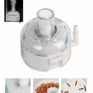 Mini Aquarium Sponge Filter, Small Fish Tank Filter Submersible Fish Filter Built-in Air Bubble Stone And Bio Balls For Fish Tanks Up To 5 Gallon - Air Pump Not Included
