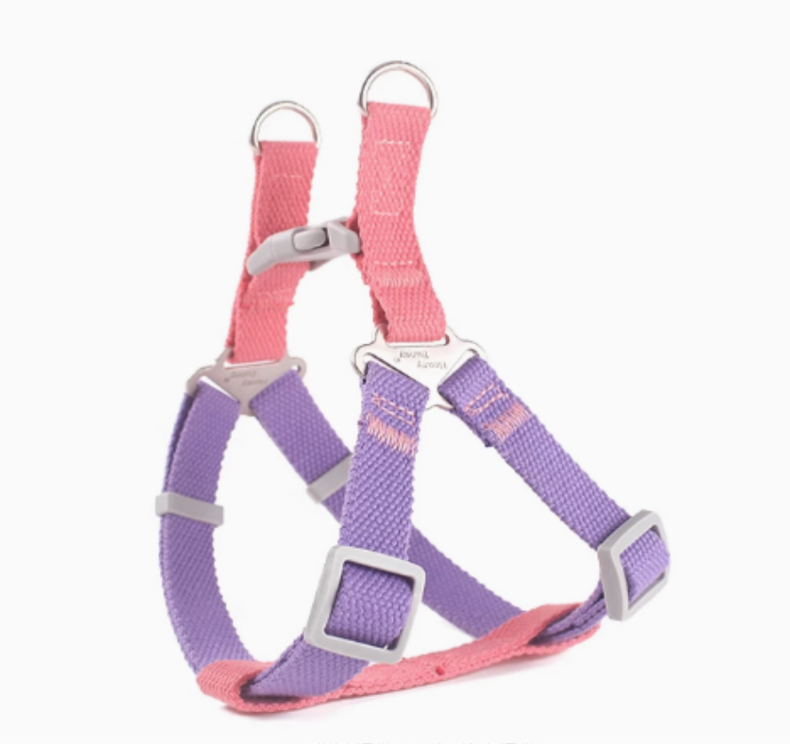 Contrast Color Vest-style Pet's Chest-back Traction Dog Leash - Image 3