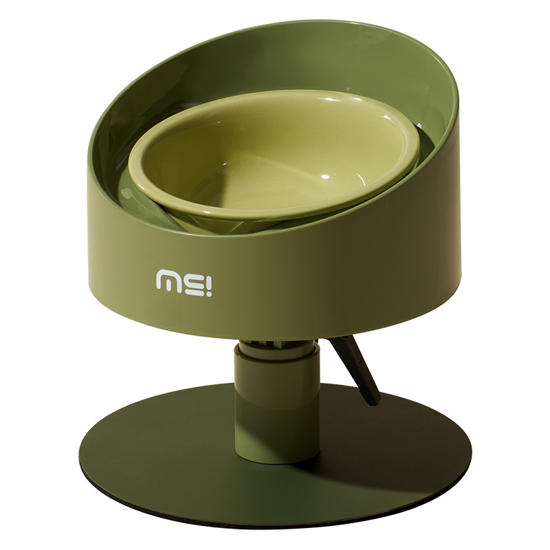 Mochi Sunflower Cat Bowl Ceramic Neck-Support Adjustable For Pets - Image 2