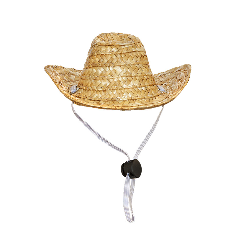 Pet Cat Western Straw Cowboy Hat - Image 3