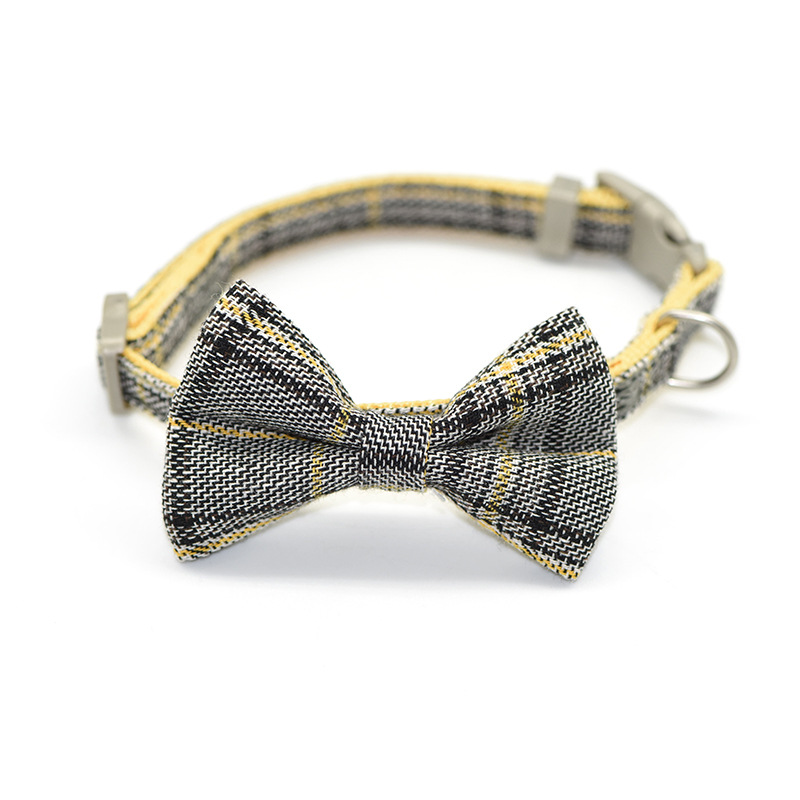 Cotton plaid pet leash collar with snack bag - Image 15