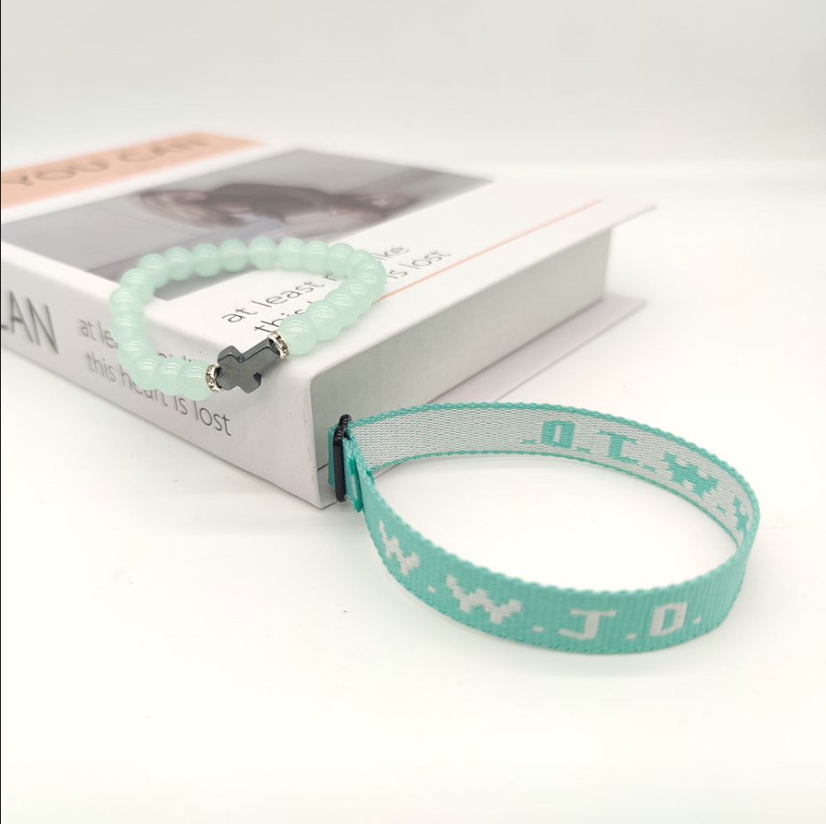 Jacquard Printed Wrist Strap Bracelet Ribbon Unisex WWJD Bracelet Adjustable Bracelet - Image 16