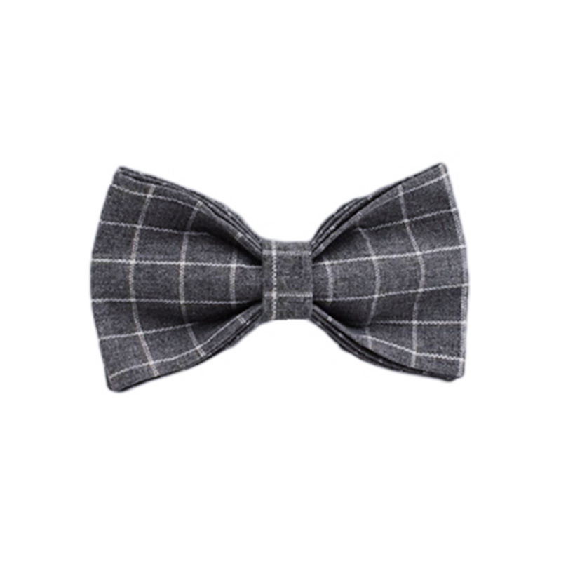Gray Plaid Flannel Pet Collar Velvet Hand Holding Rope - Image 3